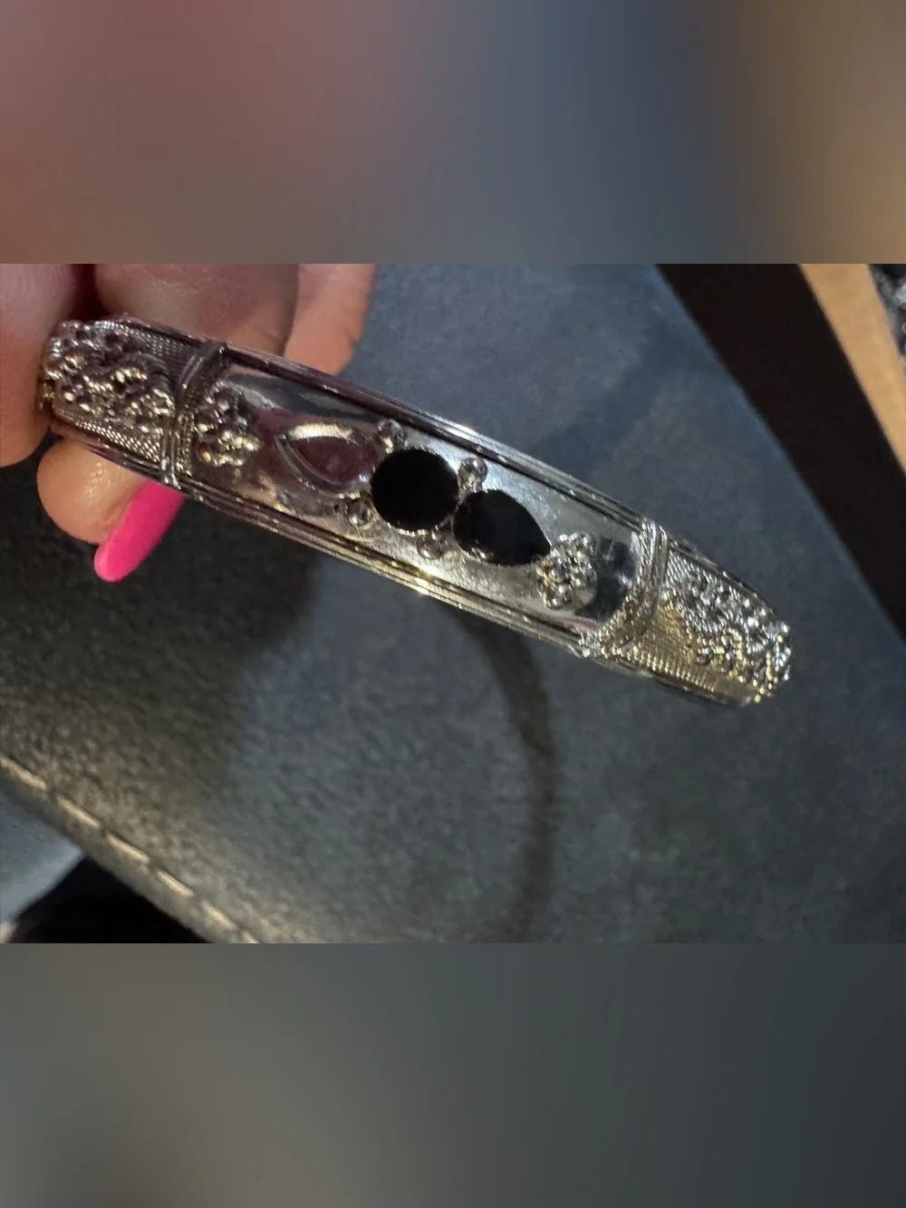 Silver Metallic Smart Bracelet - Silver Wearable